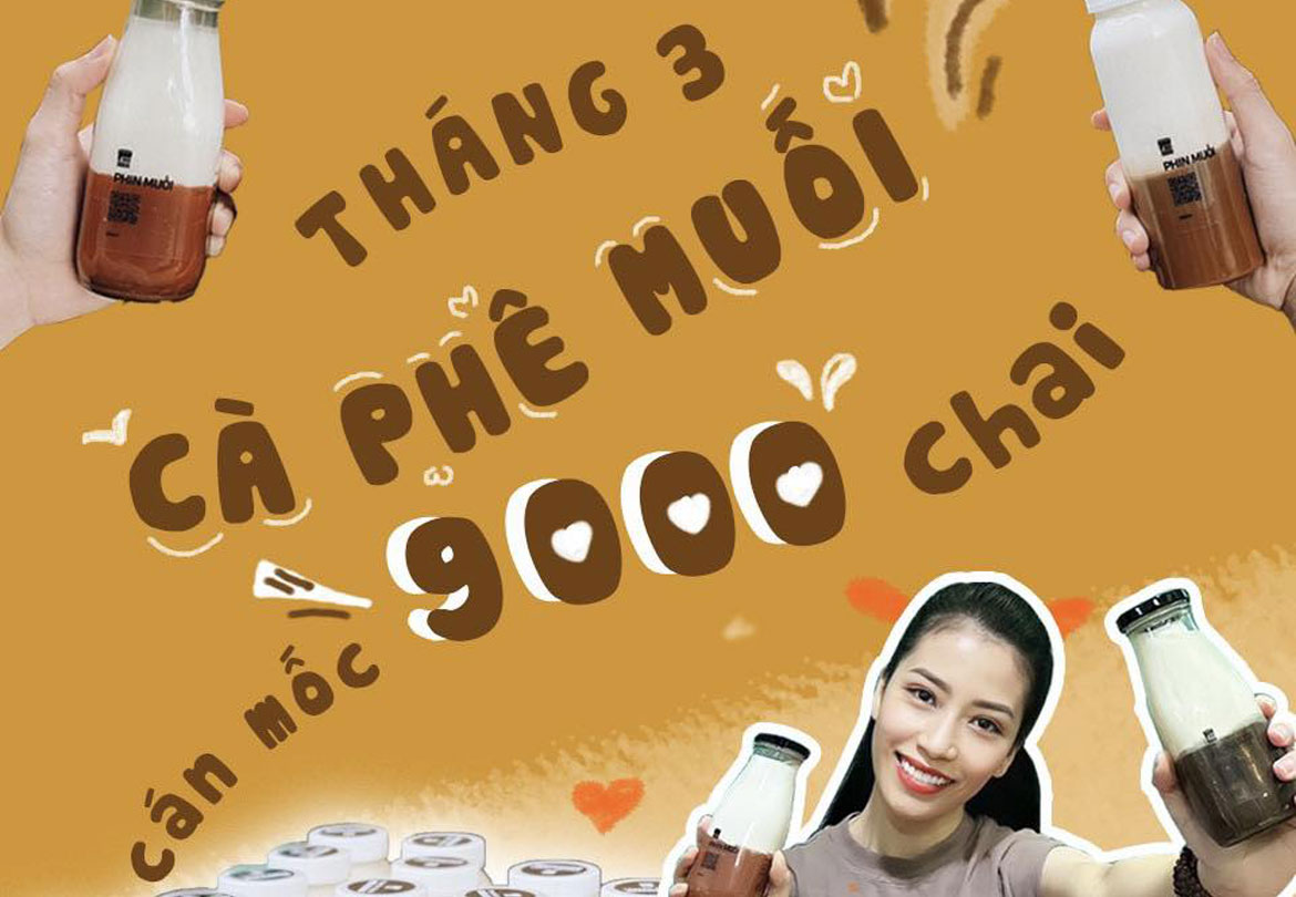 Cà Phê Muối cán mốc 9000 chai